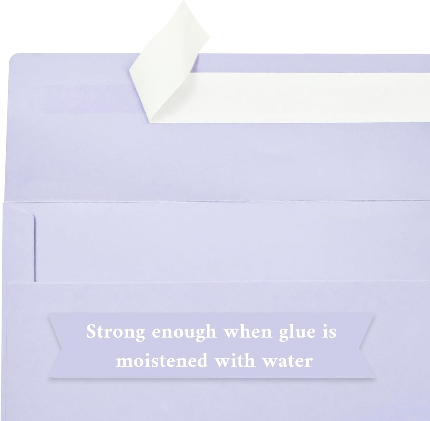 50 Pack #10 Business Envelopes, Light Purple Standard Envelopes Self Seal, Letter Size Mailing Envelopes for Checks Letters Invoices Statements Birthday Graduation Wedding, 4 1/8 x 9 1/2 Inch