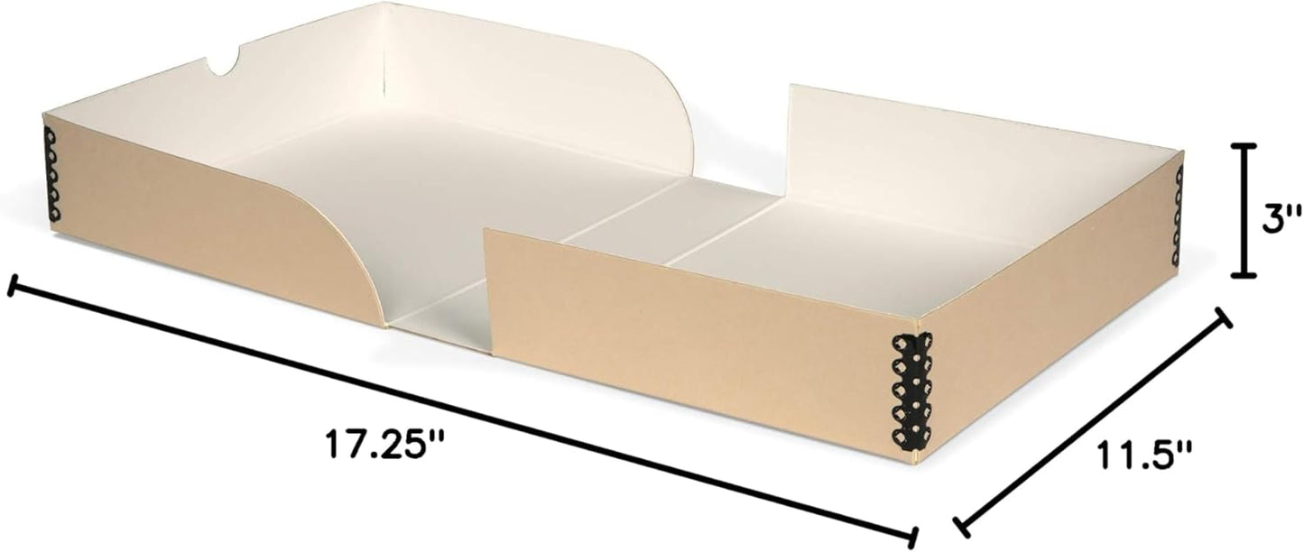 Gaylord Archival Tan Clamshell Preservation Box - 11 1/2W x 17 1/4L x 3" H