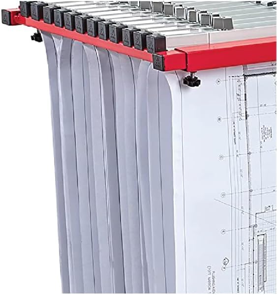 Adir Mobile Blueprint Holder - Adjustable Blue Print Storage Organizer and Construction Plan Holder – Plans Rack for Jobsite and Office (Without Blueprint Clamps)