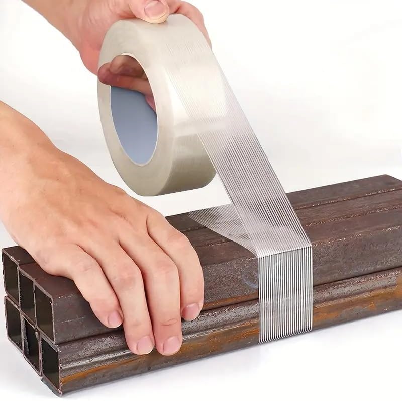 Strapping Tape, 2 Roll 2 Inch X 1260" 5.5 Mil, Fiberglass Heavy Duty Shipping and Moving Packing Tape,Clear