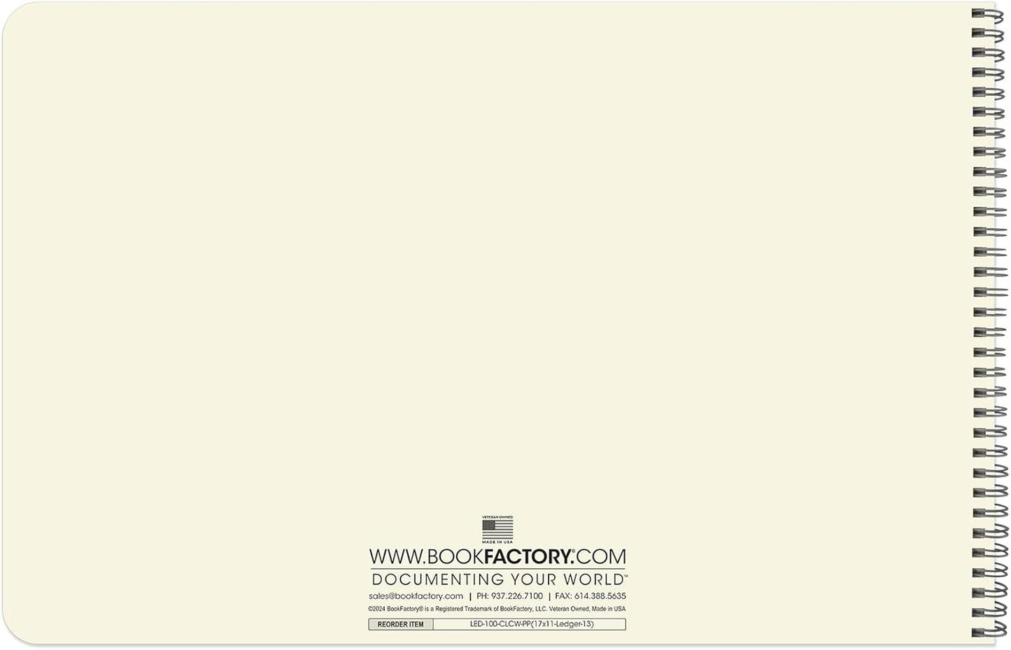 BookFactory Accounting Ledger Notebook/Large 13 Column Accounting Ledger Columnar (Thirteen Columns) Log Book - 17'' x 11'', 100 Pages, Wire-O Landscape Format (LED-100-CLCW-PP(17x11-Ledger-13)-AX)