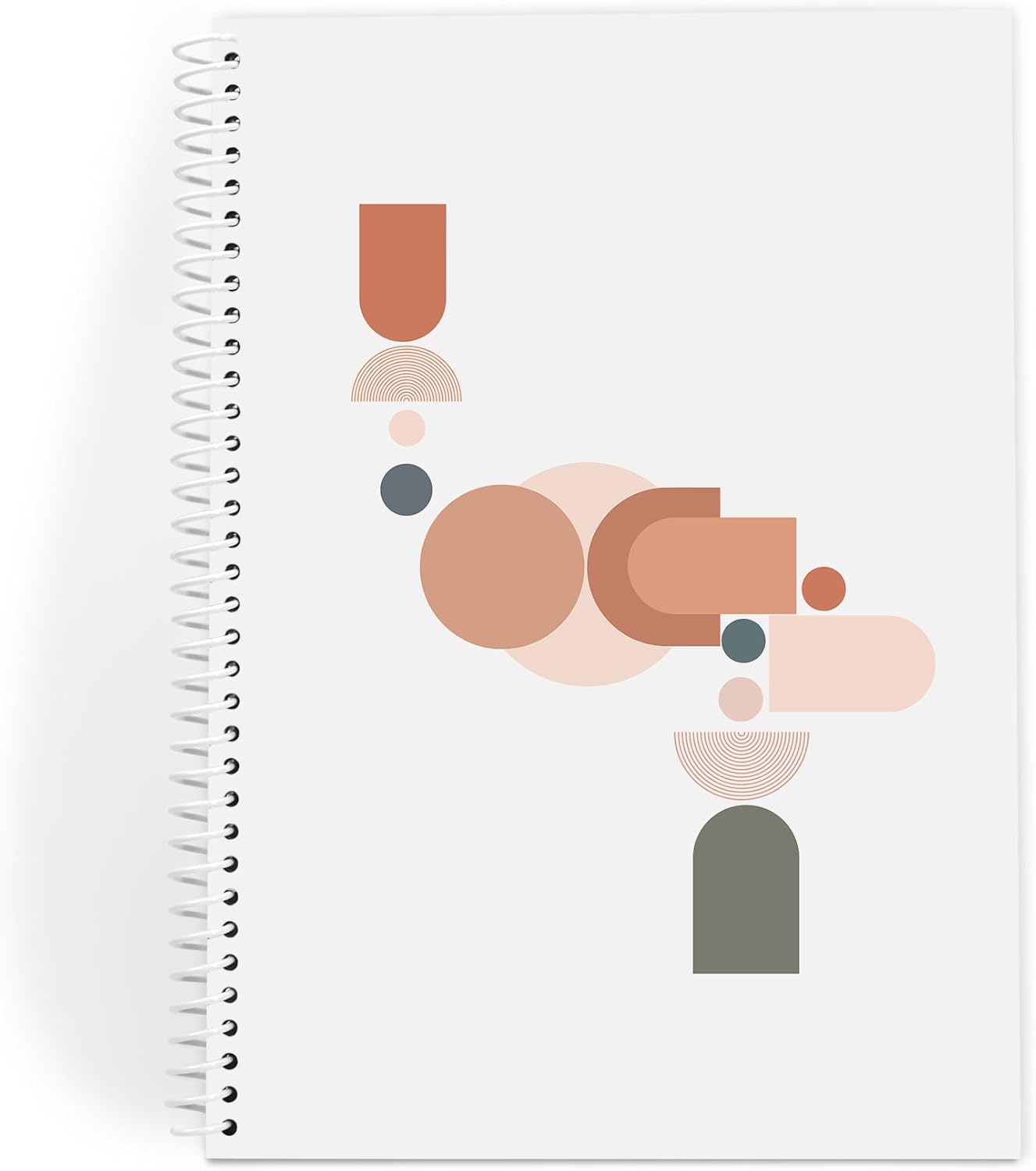 Rayson 7/8" Plastic Spiral Binding Coil, 190 Sheets Capacity, 4:1 Pitch 22.2mm White Coil Binding Spines for Business and Educational Purposes, 50 Pack