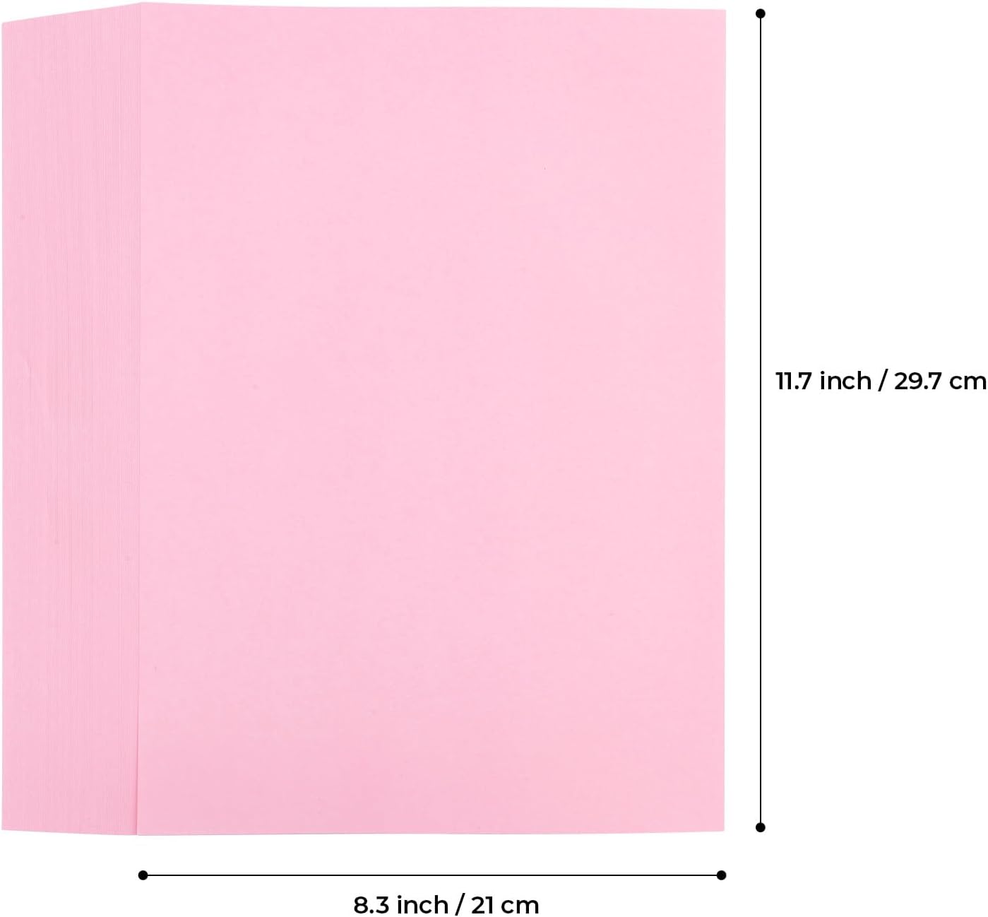 M&G 100 Sheets Pink Copy Printing Paper, 8.3 X 11.7 inch Colored Printer Papers, Pink Construction Paper for Card Making Scrapbooking School Office Party DIY Craft