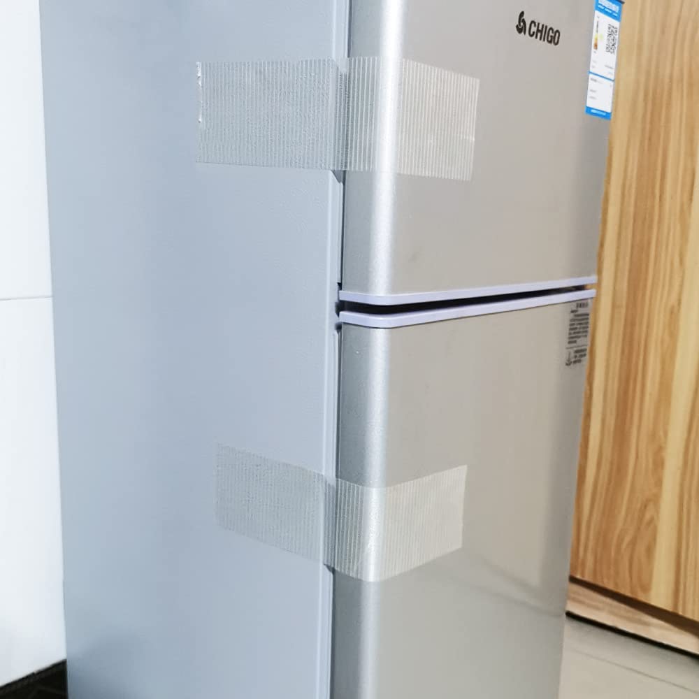 BOMEI PACK Fiber Reinforced Packing Tape 3 inch, Wide Clear Heavy Duty Bi Directional Filament Strapping Tape 3Inch x 55yds 6.7Mil, Total 4Rolls 220yds