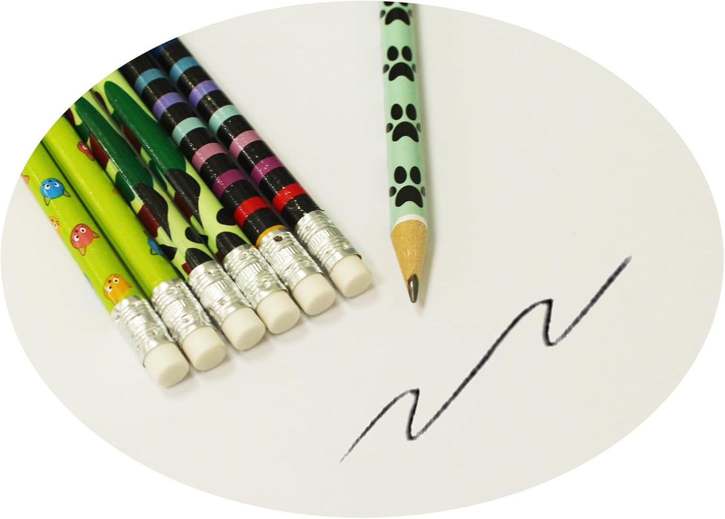 S & E TEACHER'S EDITION 36pcs Assorted Colorful Pencils, Wooden Pencil with Eraser, Pencil Assortment, Novelty Kids Pencils,Awards & Incentives, No. 2 HB, Back to school, 12 Designs.