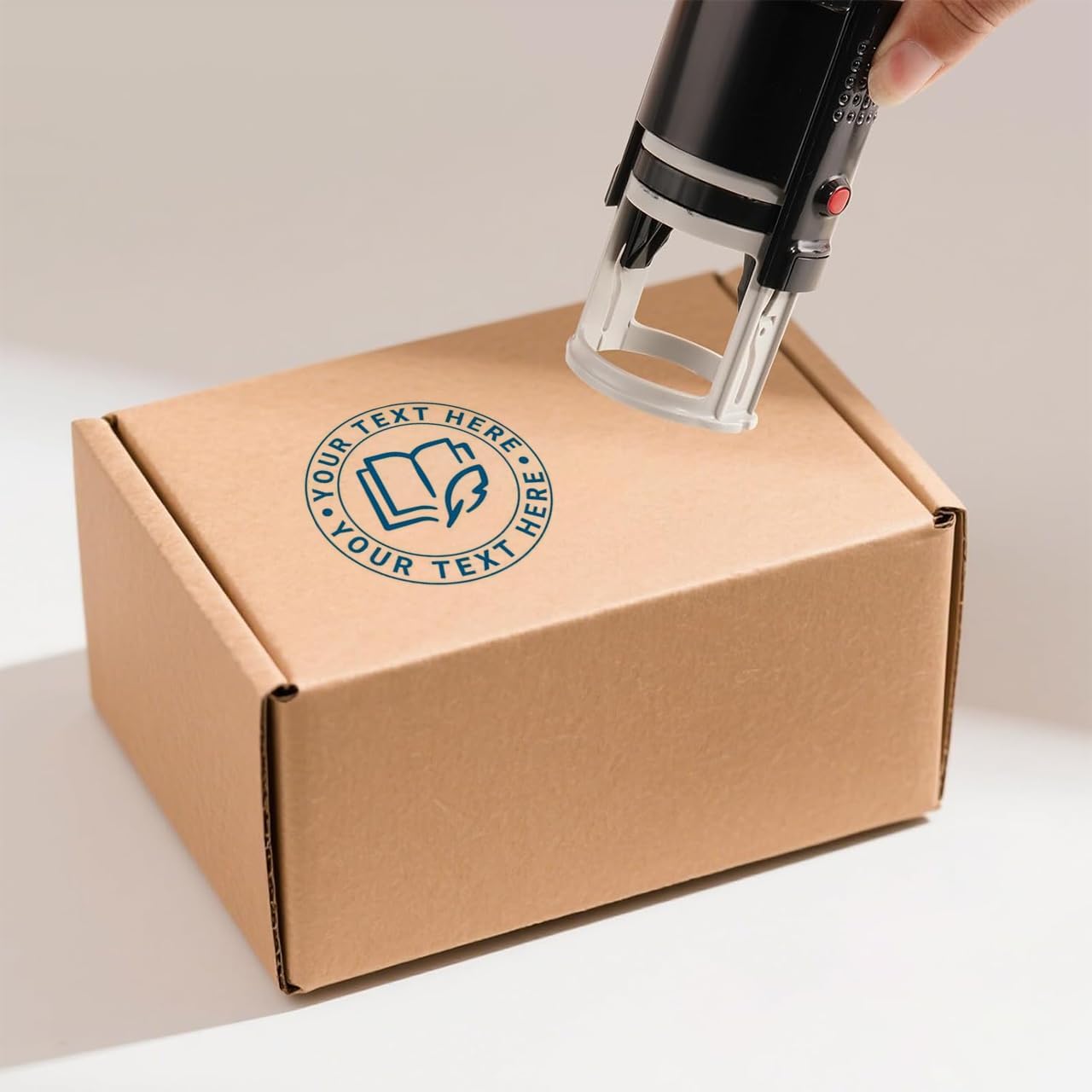 Custom Stamp Personalized Image Logo Stamp Customized Text Round Stamps Business Self-Inking Stamper Customized School Organization Institution Logo Bulk Seal Multiple Frames Options