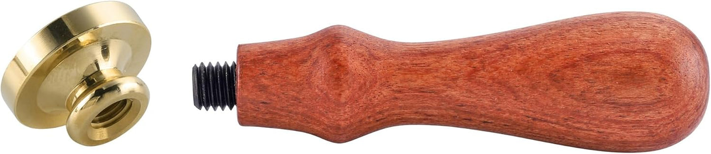 Yoption 6 Pieces Botanical Wax Seal Stamp Set, Vintage Plant Flower Sealing Wax Stamp Heads + 1 Wooden Handle with Gift Box for Wedding Invitation, Christmas, Gift Idea