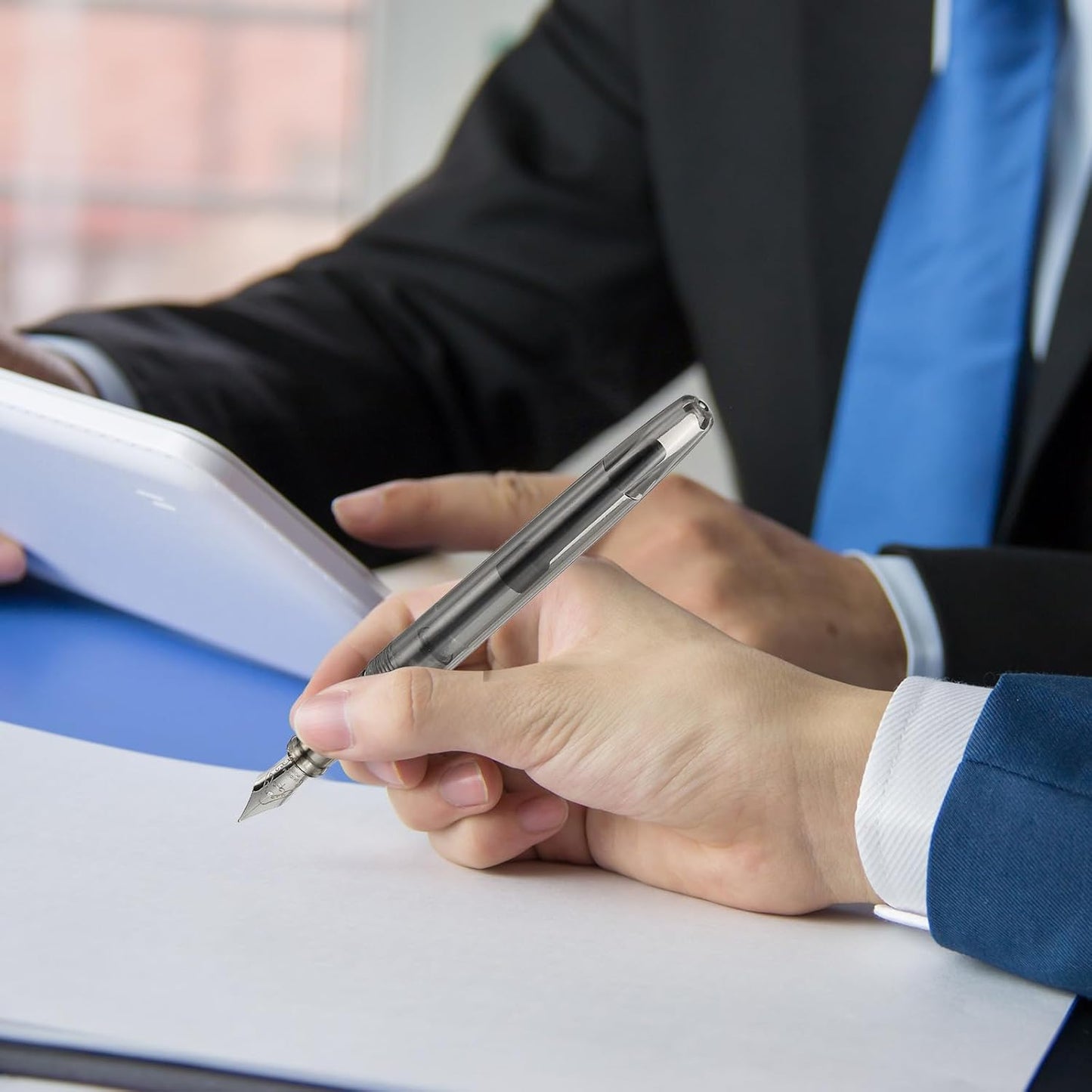 PATIKIL 60Pcs Fountain Pen Ink Cartridges, 3.4mm Bore Diameter Pen Ink Refill Standard International Refill Cartridges for Writing Business, Dark Green