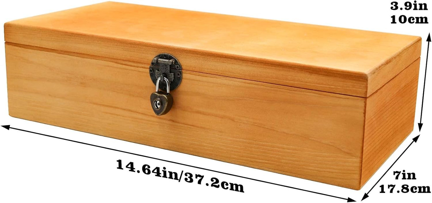 Bronze Wooden Lockable Currency Tray, 5 Compartment Cash Organizer, Cash Organizer Money Storage Box with Lockable Cover, Money Organizer for Cash