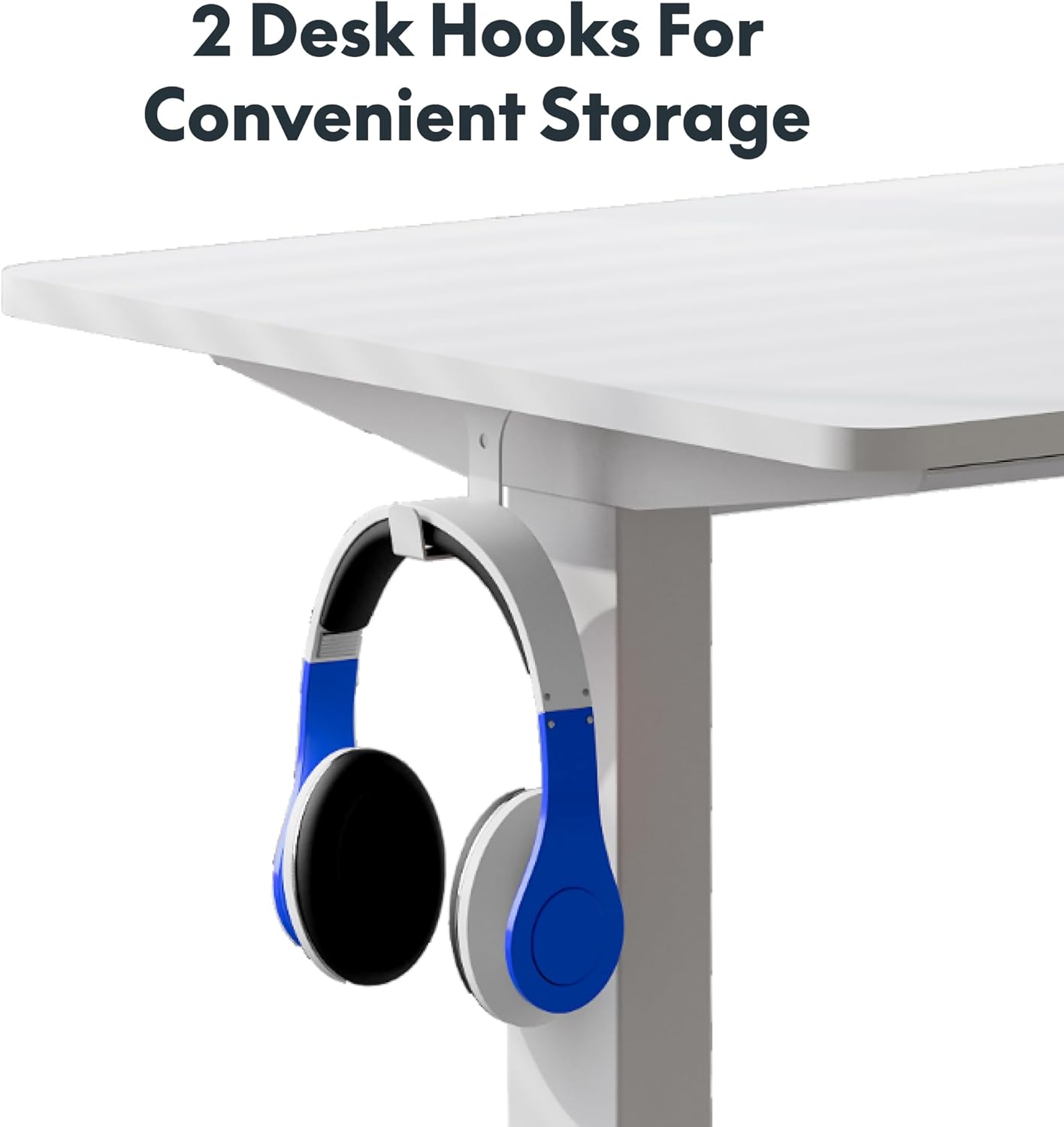 FLEXISPOT One-Piece Electric Standing Desk, 40 x 24 Inches Adjustable Desk with Seamless Desktop, Memory Controller Height Adjustment (White Frame + White Desktop, 2 Packages)