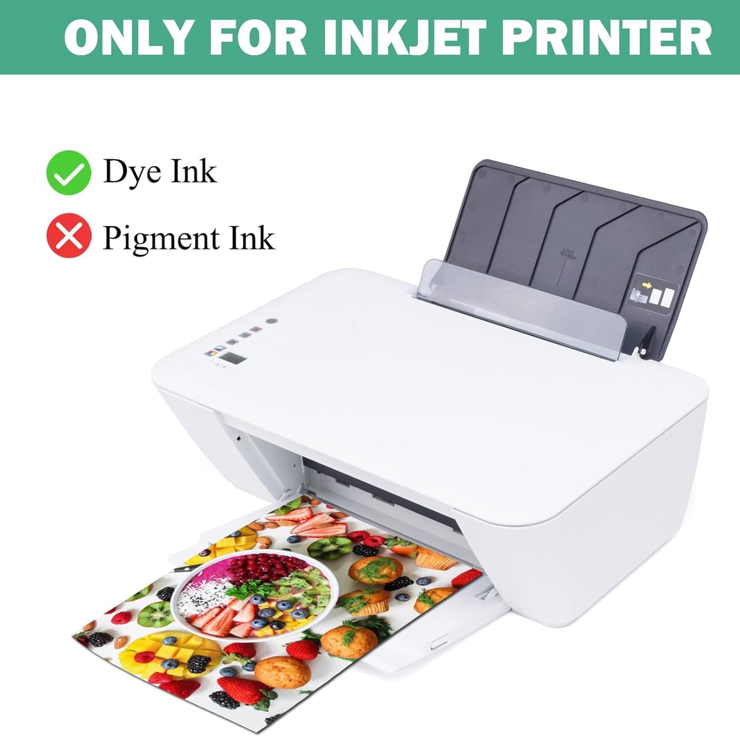 Double Sided Glossy Photo Paper for Inkjet Printer 8.5x11, Thick Glossy Paper for Cardstock 61lb, 100 Sheets