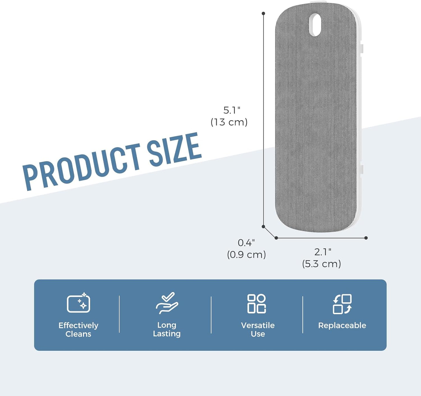 loukin All-in-One Dry Erase Eraser Refill Pads, Replaceable Pads Designed for Whiteboard Erasers, Ideal for Classroom, Home and Office Use, 6 Pack