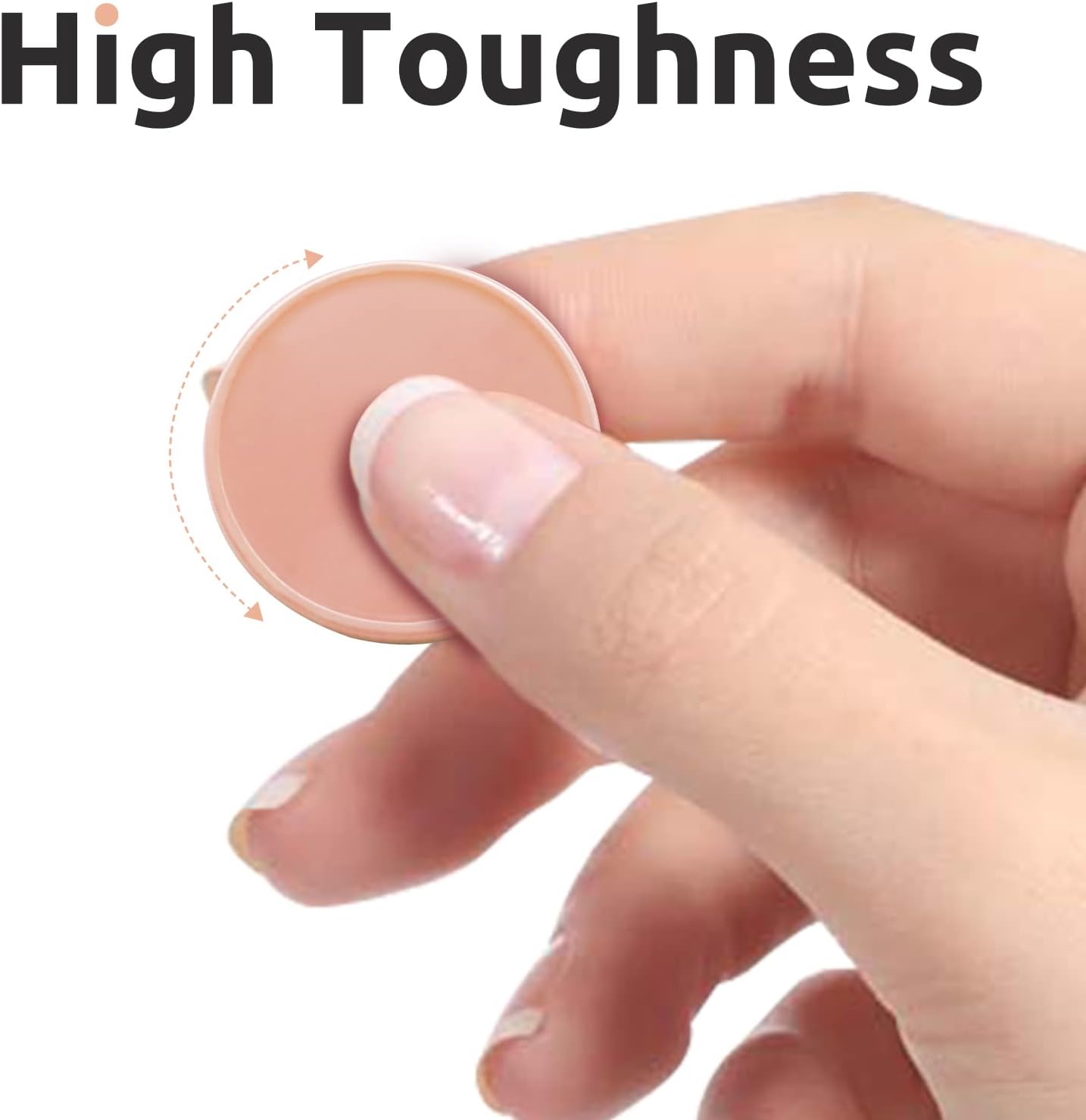 Set of 100 Opaque Plastic Learning Counters Mini Poker Chips Game Tokens with Storage Box (Peachpuff, 1 Inch)