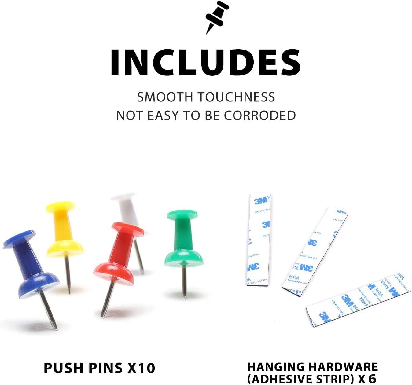 Corksidol Bulletin Bar Strip, Cork Board, Cork Strip, 24" x 1", Classroom, Office, Walls, Cubicle, Aluminum Frame, 1 Pack, Silver