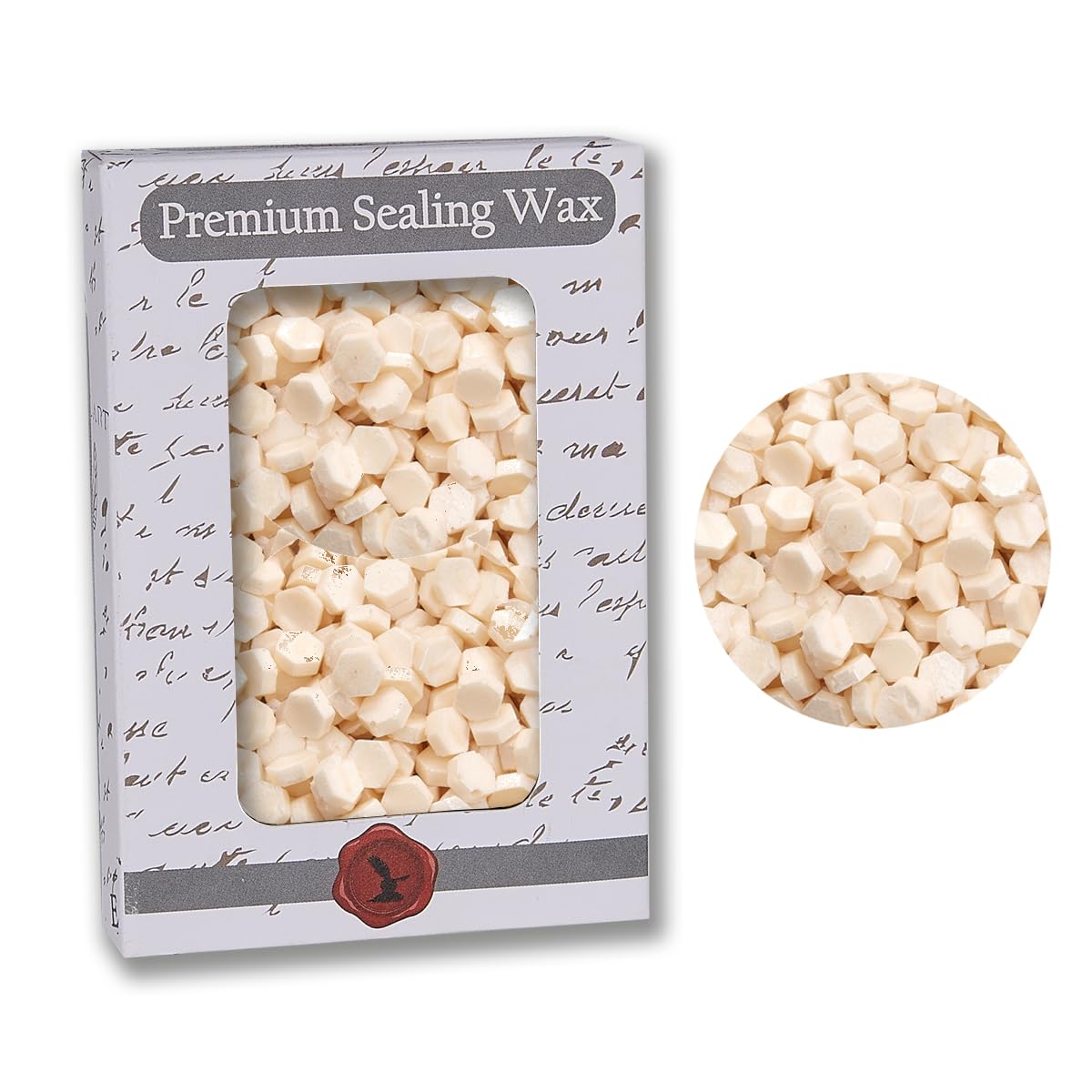 Nostalgic Impressions White Premium Sealing Wax Beads 2 OZ. - 350 pcs