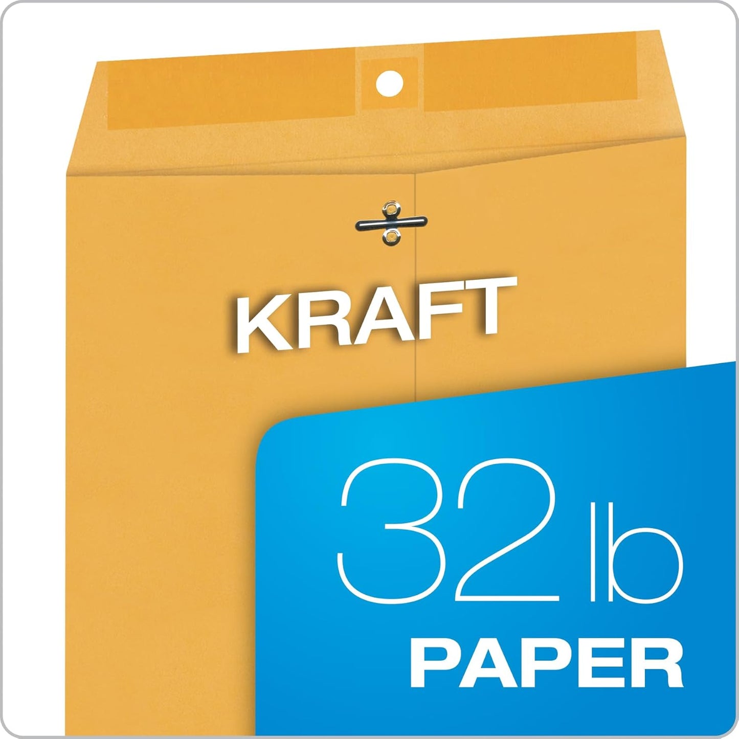 Quality Park 8-3/4 x 11-1/2 Clasp Envelopes, Clasp and Gummed Closures for Storing or Mailing, Extra Heavy-Duty 32 lb Kraft Paper, 100 per Box (QUA37787), Light Brown