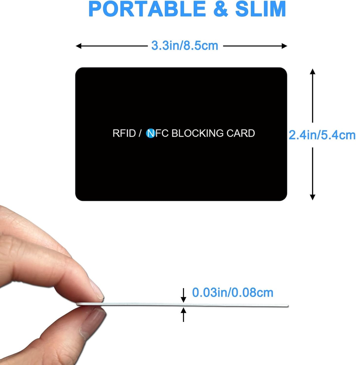 AYAIM 4-8 Pack RFID Blocking Card, safe card for wallet, NFC Debit Credit Card Passport Protector,Entire Wallet Protection Blocker Set for Men & Women