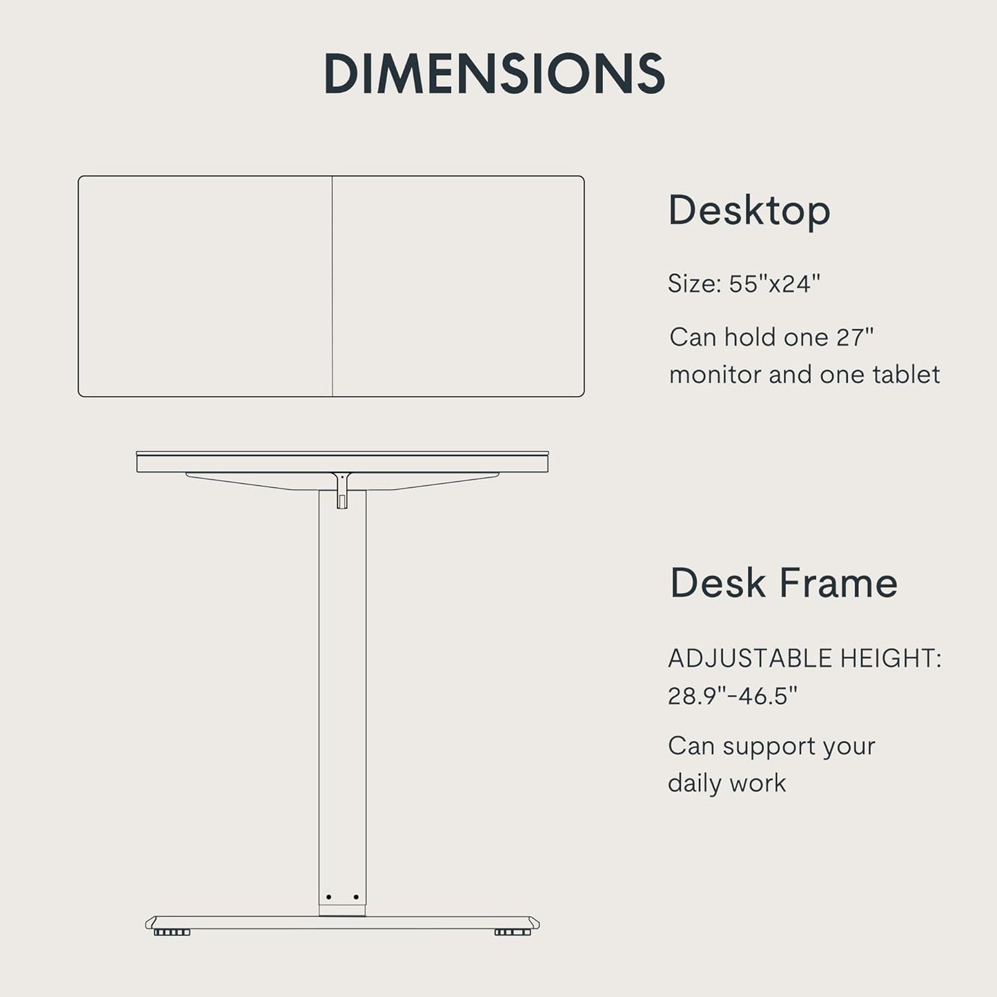 FLEXISPOT Standing Desk Electric Height Adjustable Desk with 55 x 24 Inch Splice Board, Home Office Computer Workstation, Maple Top + White Frame