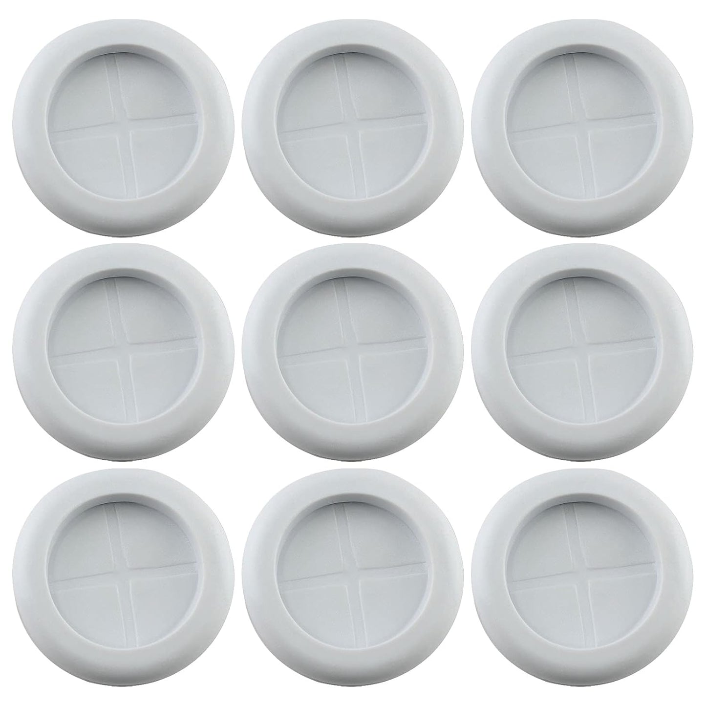 10 Pack 1-3/16" Inside Diameter 1-1/2" Drill Hole Rubber Grommet, Firewall Plug Grommet Rubber Grommets Wire Protection, Double Sided Round (White)