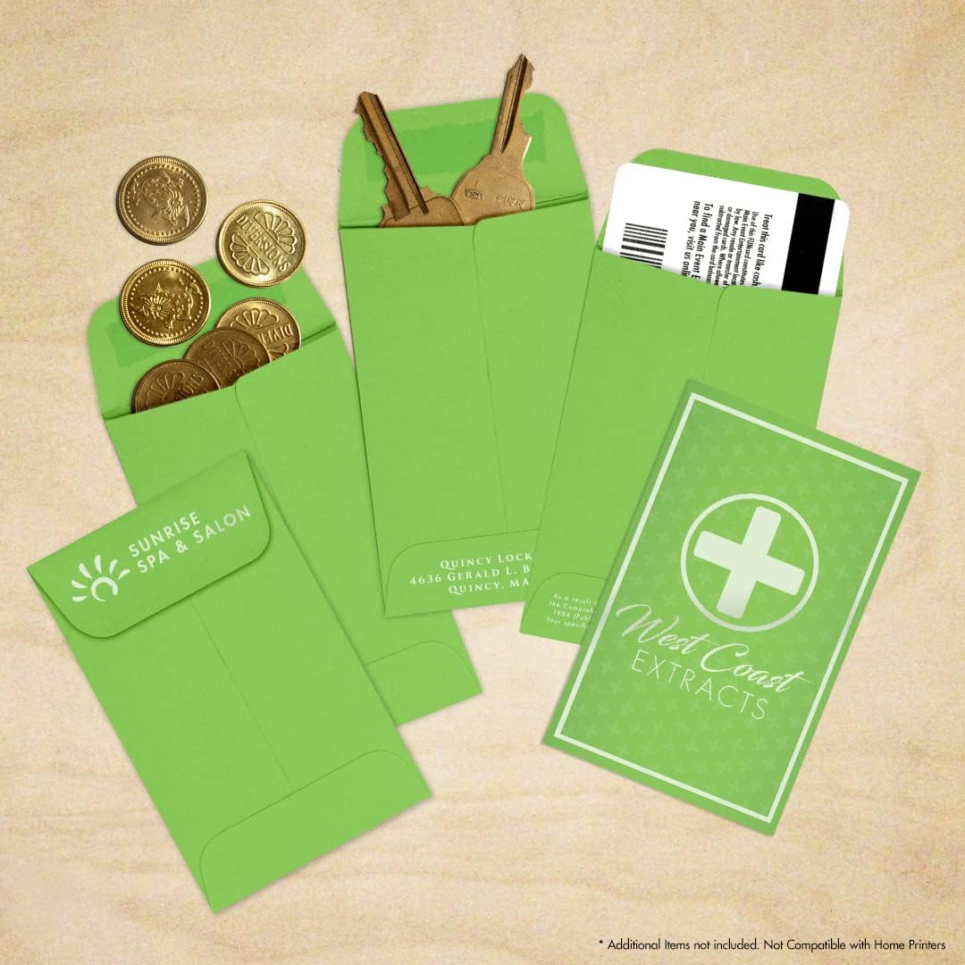 LUXPaper #1 Coin Envelopes | 2 1/4" x 3 1/2" | Limelight Green | 80lb. Text | 1,000 Qty