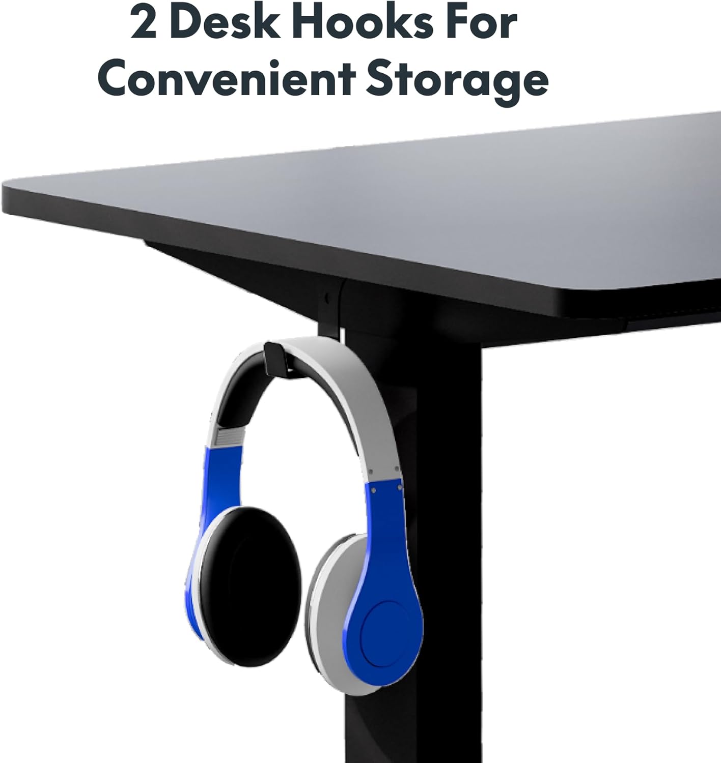 FLEXISPOT One-Piece Electric Standing Desk, 40 x 24 Inches Adjustable Desk with Seamless Desktop, Memory Controller Height Adjustment (Black Frame + Black Desktop, 2 Packages)