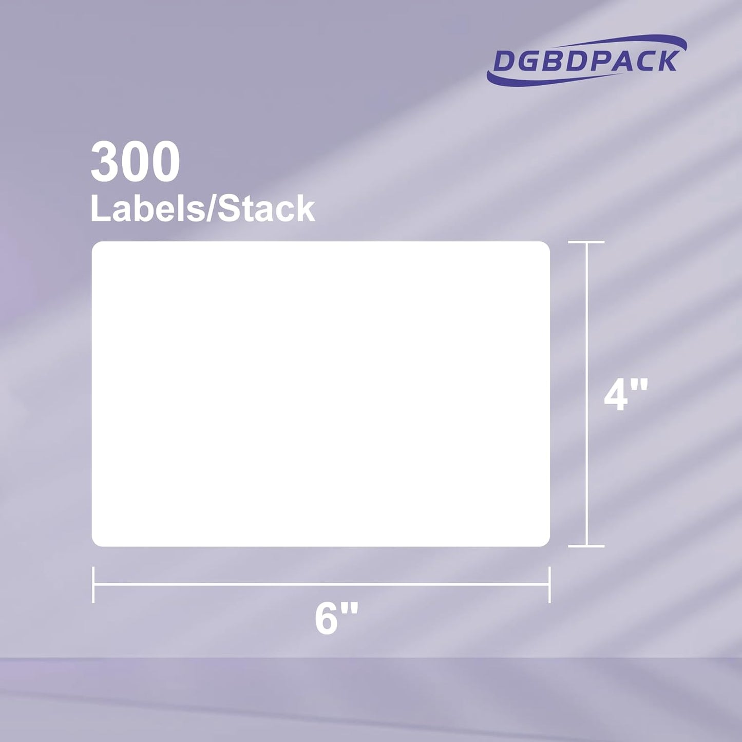 DGBDPACK Fanfold Direct Thermal Shipping Labels 4''x6'' 600 Labels/2 Stacks (300 Pcs per Stack), Compatible with Zebra Rollo Beeprt Printer Ultra Adhesive