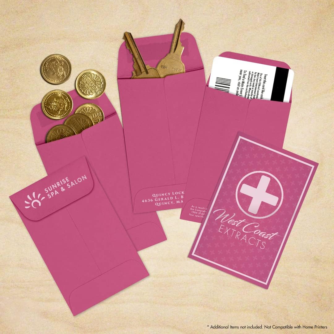LUXPaper #1 Coin Envelopes | 2 1/4" x 3 1/2" | Magenta Pink | 80lb. Text | 250 Qty