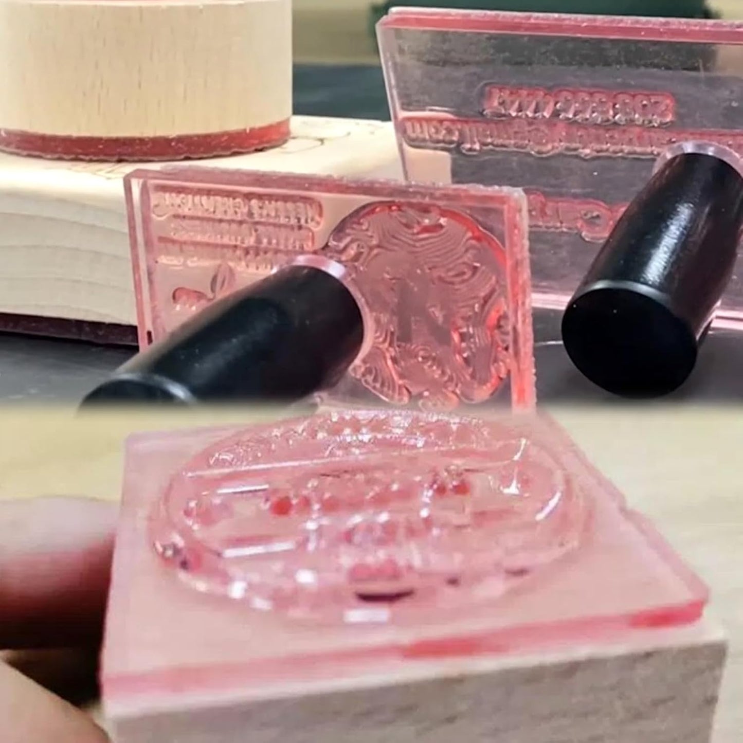 XRLSG Custom Rubber Stamp Personalized Logo Stamp with Text Branding Stamp Ideal for Business Artwork