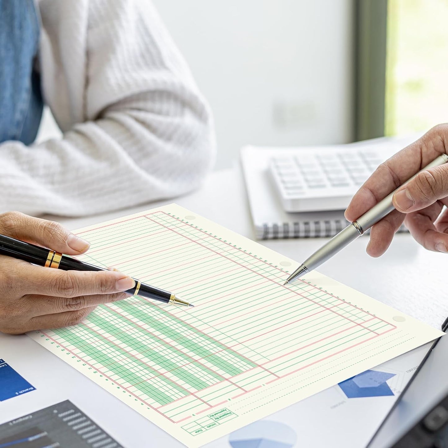 2 Pads 100 Sheets Columnar Analysis Pad 3 Column Ledger 3 Hole Punch Accounting Ledger Book 8-1/2 x 11 Ledger Paper Pad Double Page Format Columnar Pad for Business Bookkeeping & Data(3 Column Ledger)