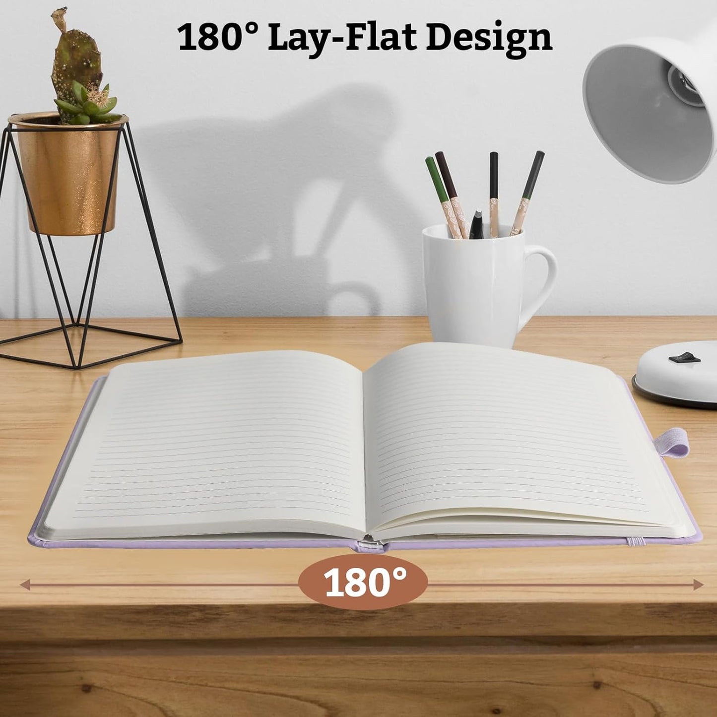 Hardcover Lined Bullet Dotted Journal Notebook, A5 140 192 Pages 100 120Gsm Paper College ruled for School,Work,Travel,and Daily Planning,5.7''*8.3'' (2, Lavender, A5 Lined)