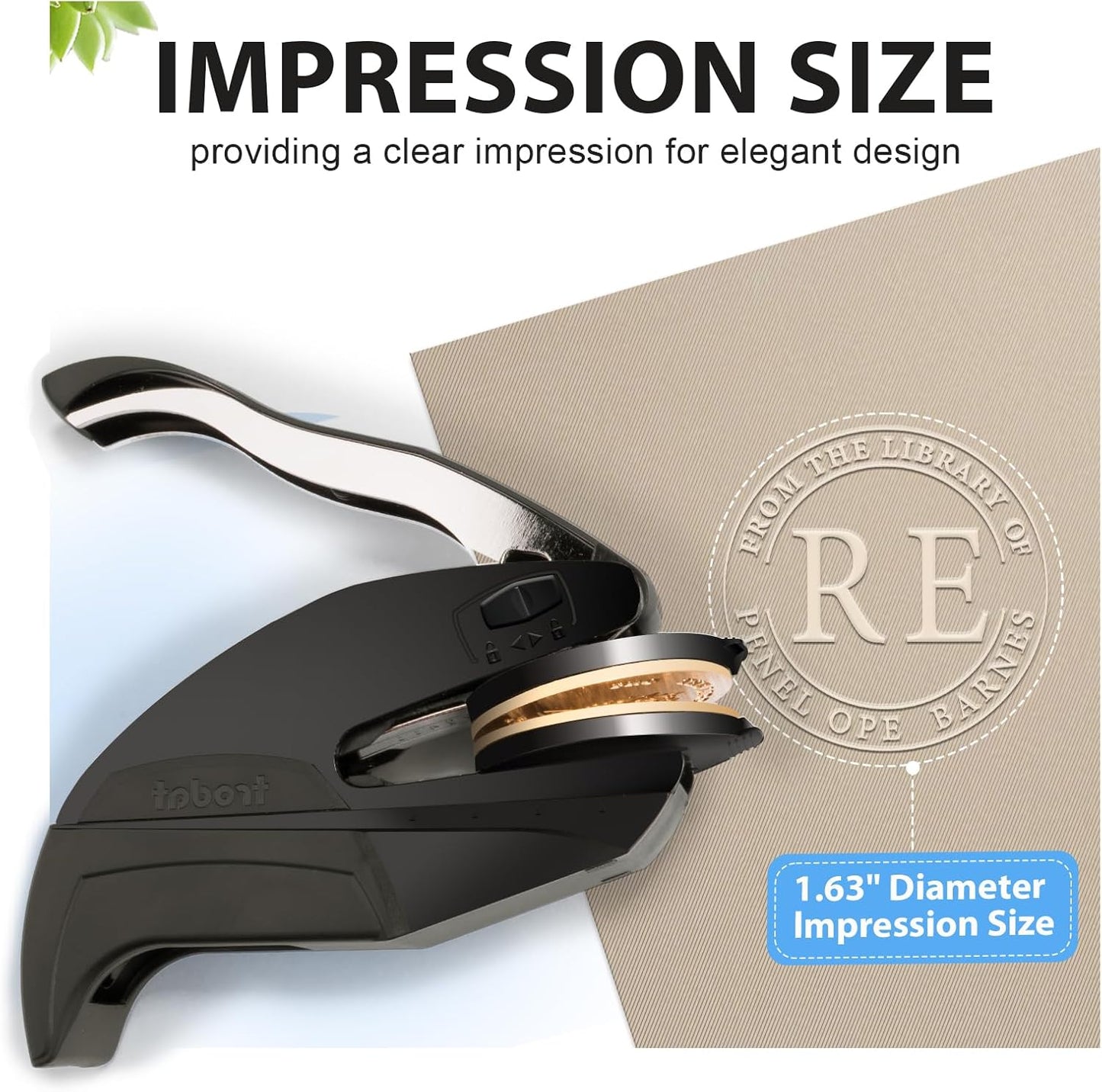 Wedding Embosser | Personalized Book Stamp | Monogram Embosser Stamp Customizable Rubber Stamp (Wedding 8)