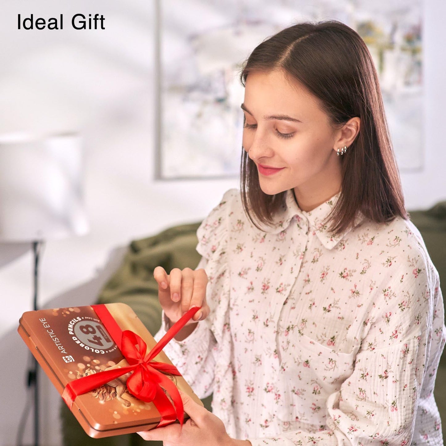 ARTISTIC EYE Premium Colored Pencils | Set of 48, Quality 3.8mm Soft Core Leads, Rich & Vibrant Colors, Blendable, Perfect for Beginner & Advanced Artists