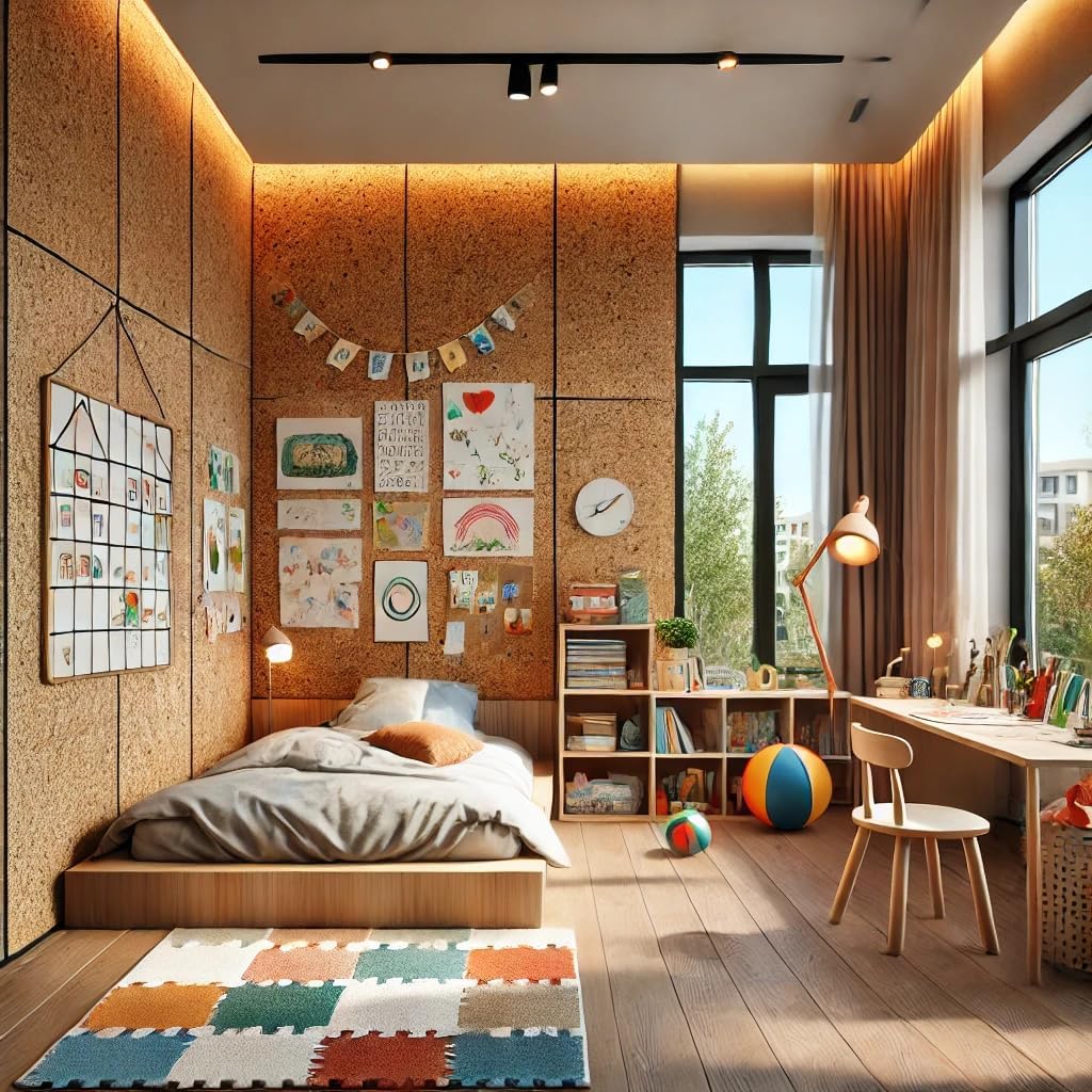 Manton Cork Premium Cork Roll - 4' x 8' x 1/4", 100% Natural Facing Grade Material for Bulletin Boards, Decorative Photo and Message Push Pin Displays - Perfect for Home, School, and Office