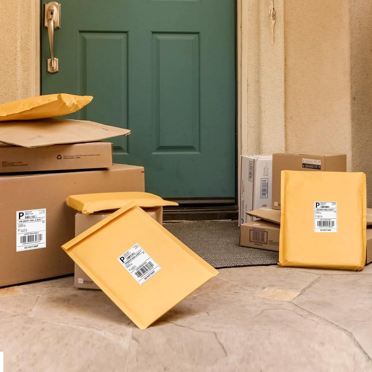 1000 Fanfold 4"x6" Direct Thermal Shipping Address Labels, (500 Labels/Stack) Paper Label for Direct Thermal Printer MUNBYN, JADENS, BEEPRT, ASprink, Nelko, Phomemo, for UPS USPS