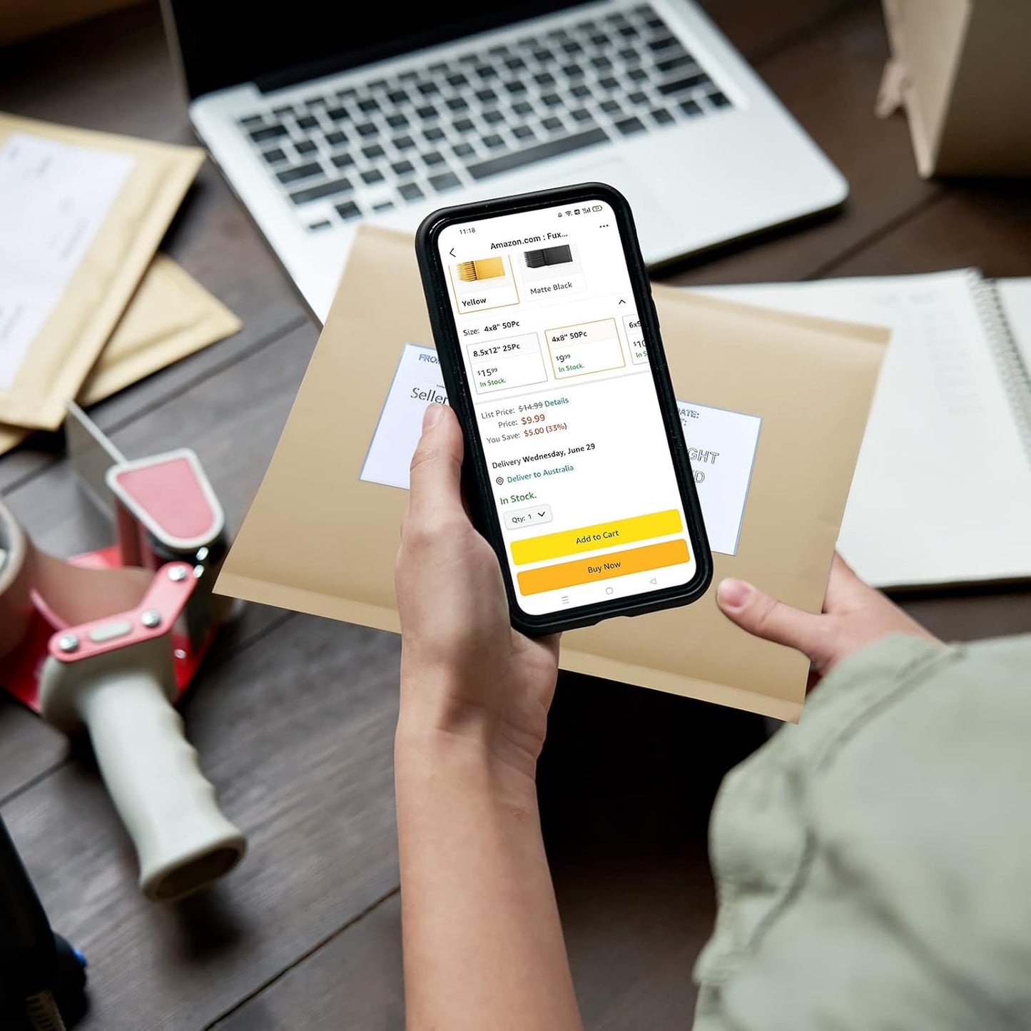 Fuxury Kraft Bubble Mailer 6x10 Inch 50 Pack,Strong Adhesion Padded Envelopes,Self Seal Bubble Envelopes, Waterproof Cushioned Bubble Mailers Packaging for Small Business,Bulk #0 Mailers Brown