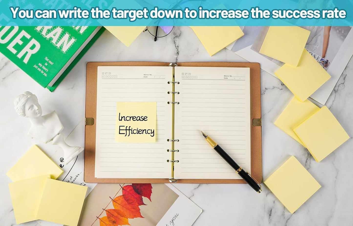 (24 Pack) Sticky Notes 3x3 in Yellow, Clean Removal, Recyclable, Self-Stick Pads, Easy to Post for Home, Office, Notebook