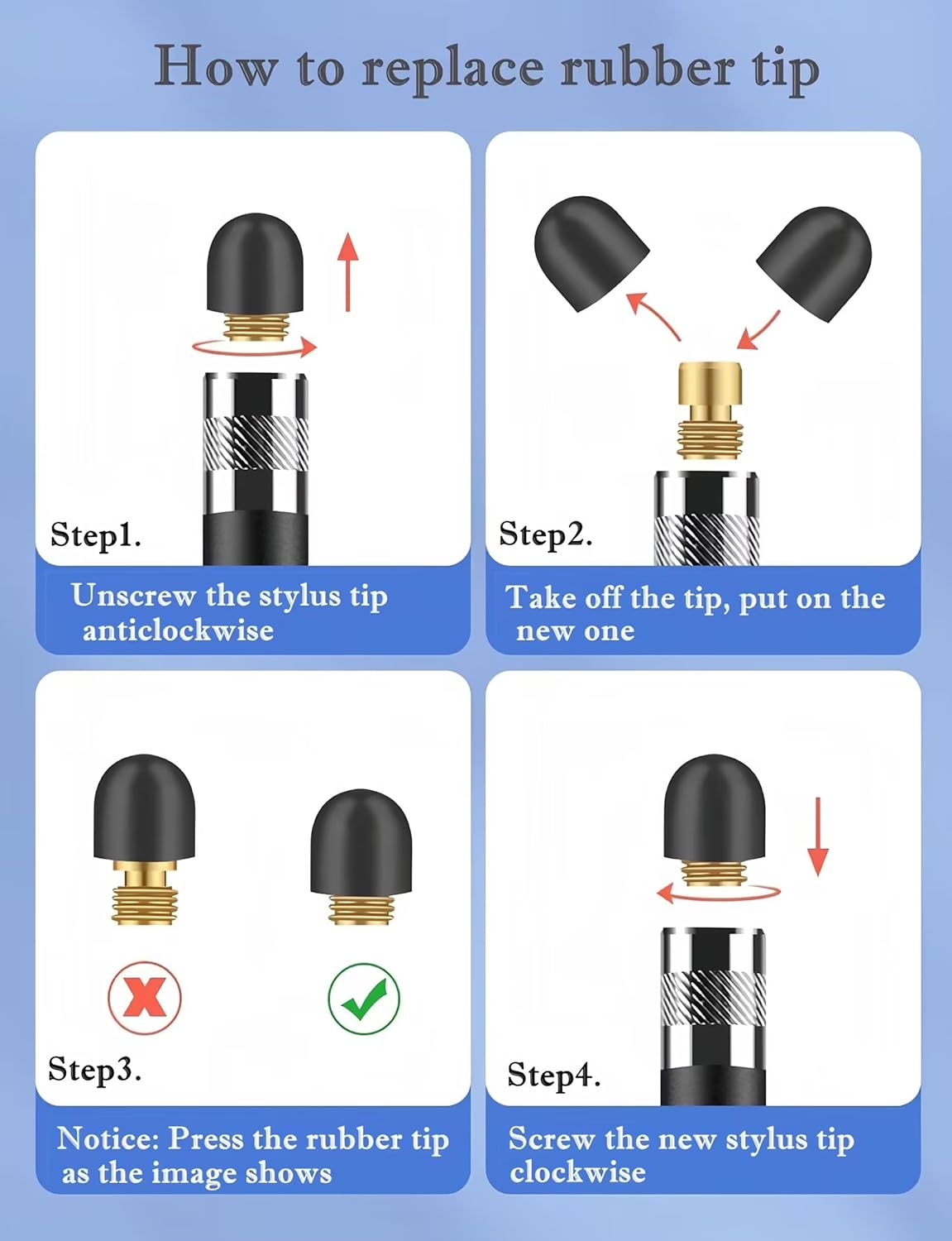 6 Pack Stylus Pen for Touchscreen, Smozer 2 in 1 High Sensitivity Capacitive Stylus Pen for iPad, iPhone, Android Smartphone, Tablets and All Universal Touch Screens Devices with Fine Tip Stylus