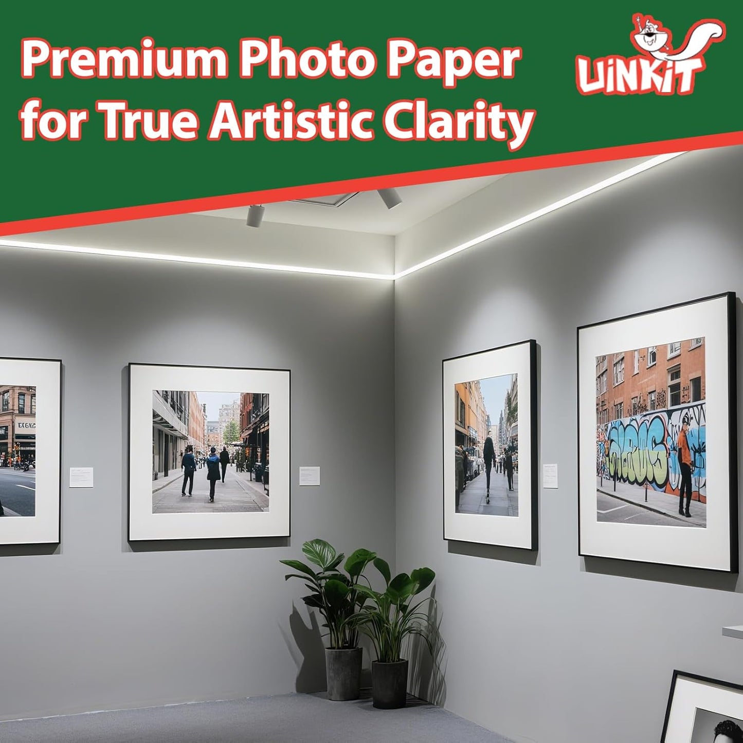 Uinkit Glossy Photo Paper 13x19inches100 Sheets 180Gsm 48lbs Professional Glossy Photographic Paper Compatible with Inkjet Printer Use DYE INK 180GSM