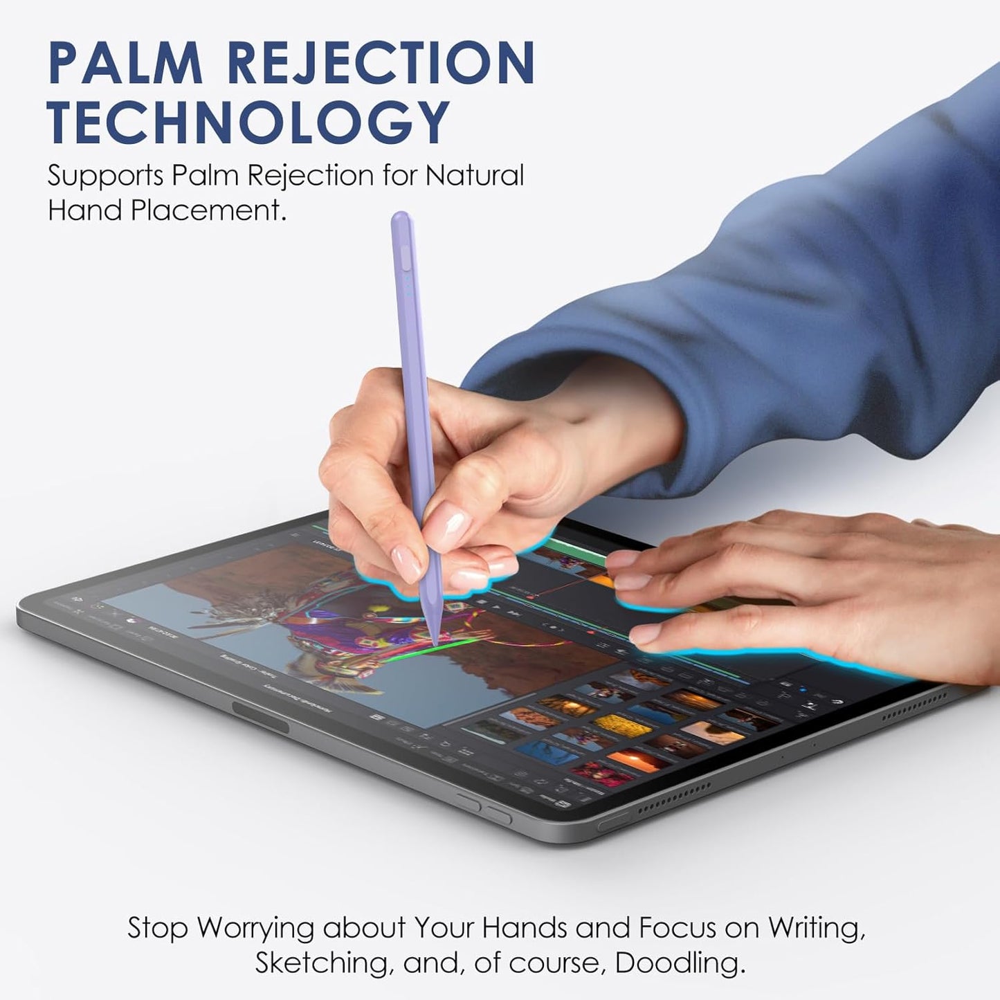 Stylus Pen for iPad 2018-2025, 2X Fast Charge iPad Pencil 2nd Generation Compatible with Apple iPad Pro M4/ 12.9"(6/5/4/3)/ 11"(4/3/2/1), Mini 6/5, Air (M2/5/4/3), (10/9/8/7/6)