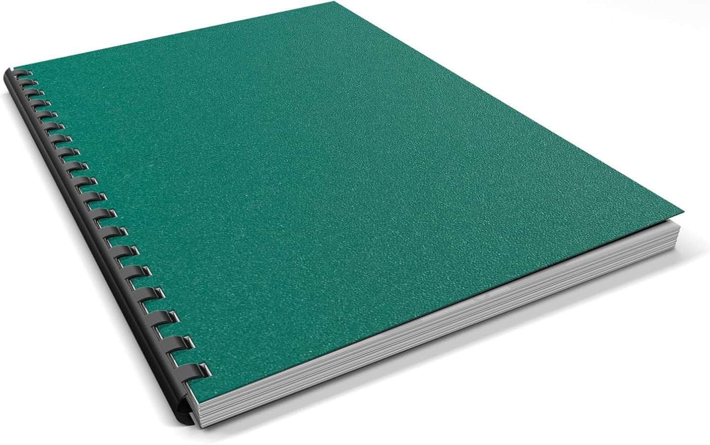 Binditek 25 Pack 12 Mil Sand-Textured Polycover, Plastic Binding Cover for Business Reports and Proposals, Lightly Sanded Finish, Square Corners, Un-Punched, Green, Office Supplies