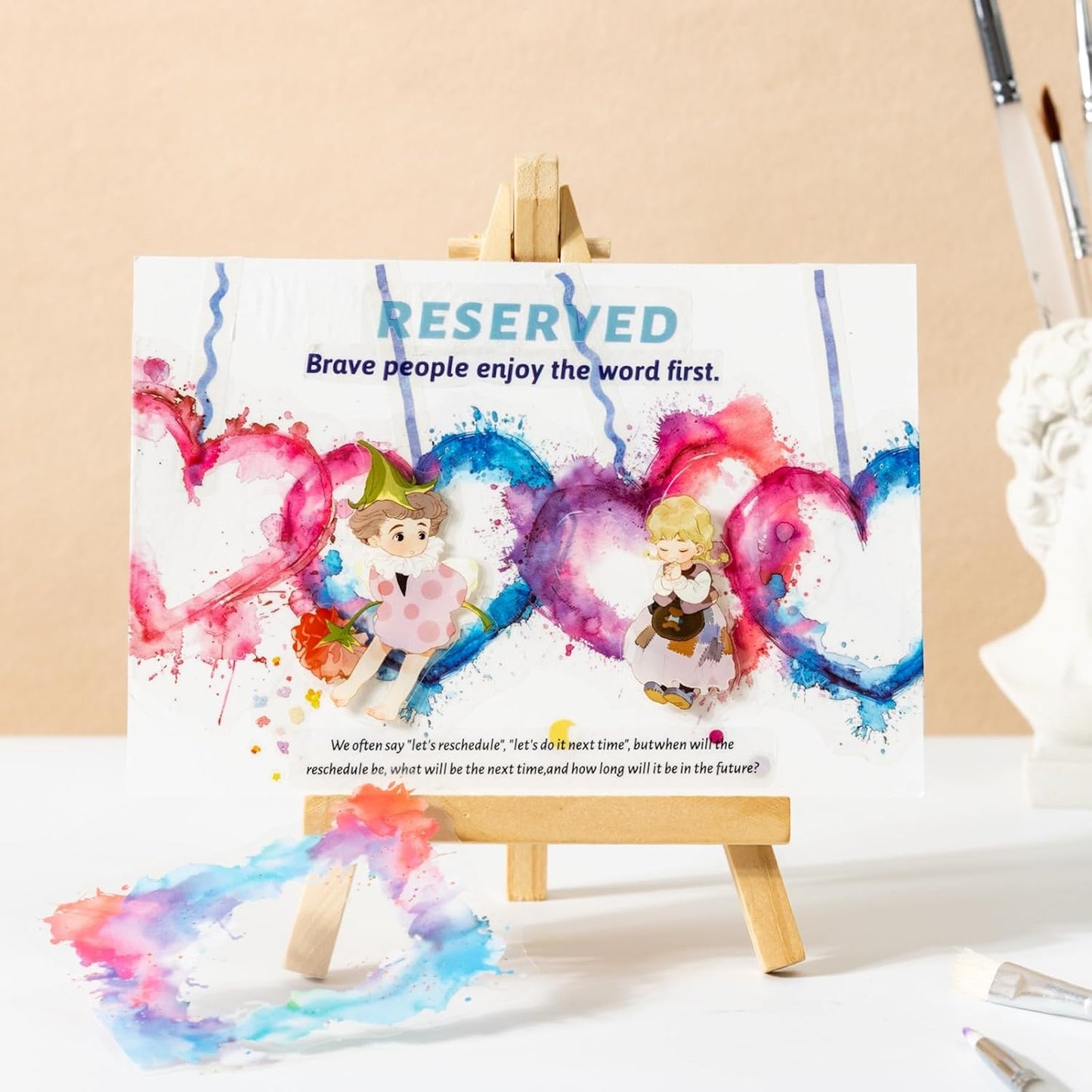 Frame PET Sticker Set, 120PCS Watercolor Blending Borders for Scrapbooking, Journaling, and Craft Supplies