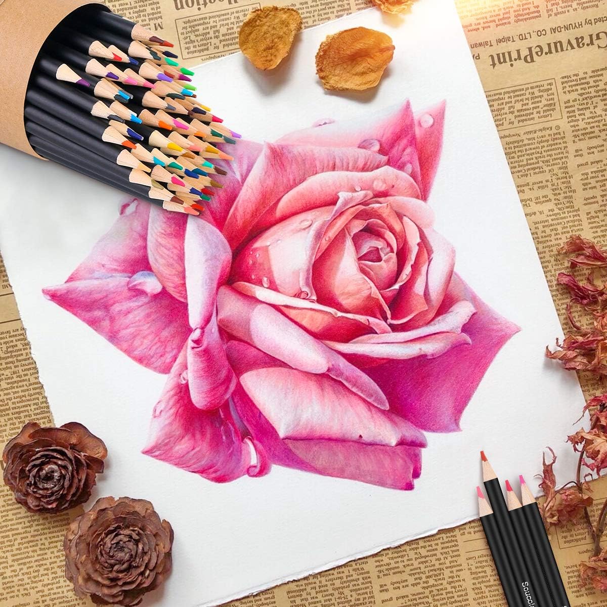 Soucolor 72 Colored Pencils Set - Premium Art Supplies for Kids, Students & Adults - Vibrant Colors, Smooth Writing, Easy Blending and Shading, Perfect for Coloring Books, Sketching & Drawing Pads