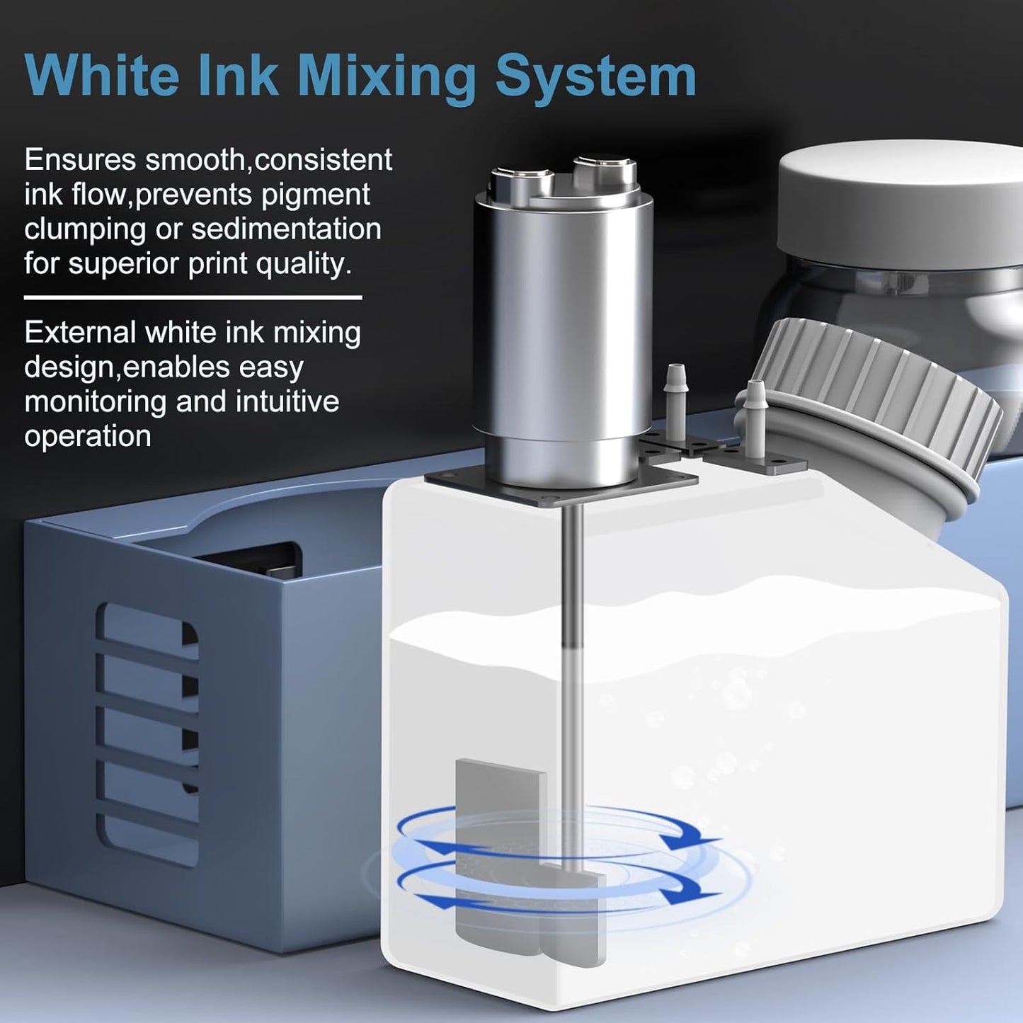 EXPLUX A4 DTF Printer,with XP600 printhead with Anti-Clogging Technology + 200% high Speed Printing,for DIY T-Shirt,Other Textiles,2-Year Ink Included