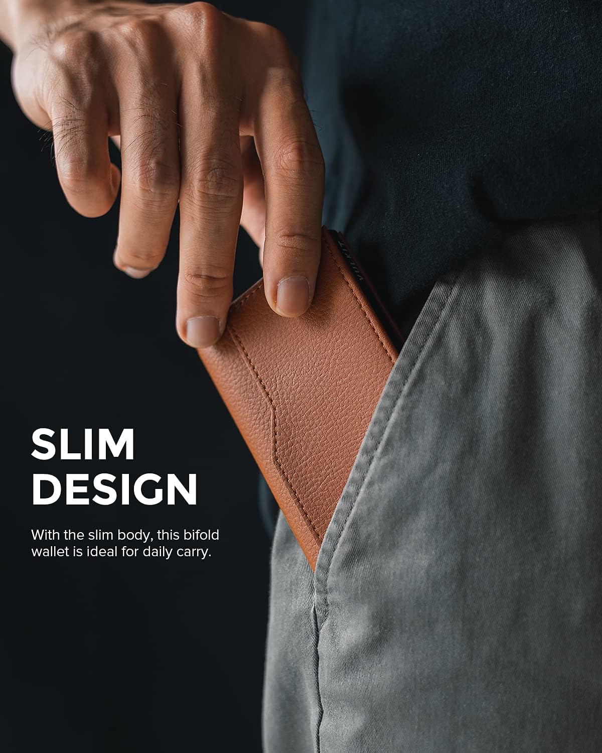 VULKIT Card Holder Wallet with Double ID Windows RFID Blocking Pop Up Wallet Minimalist Design for 12 Cards