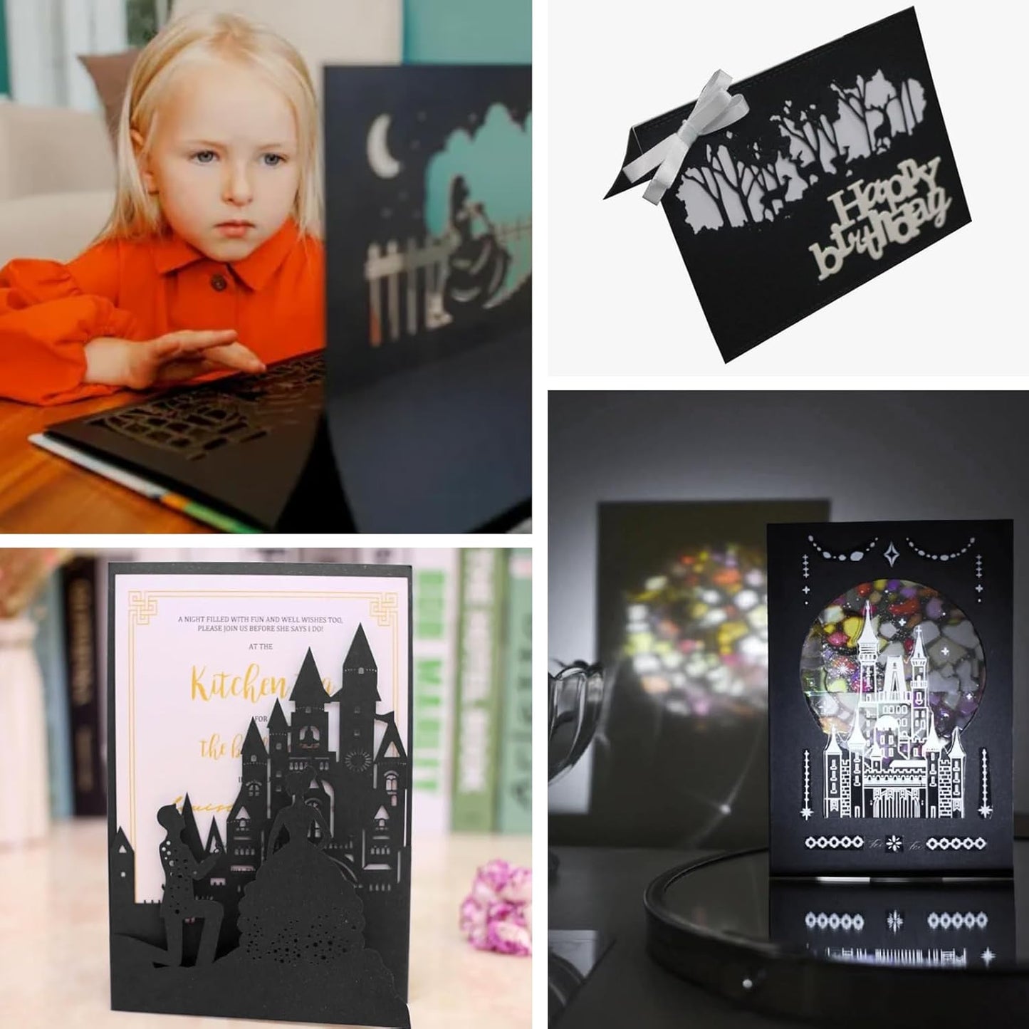 OcePor 100 Sheets Black Cardstock 12” x 18”, 92lb/250gsm Black Card Stock, Thick Card Stock Paper, Heavy Cardstock Paper for Printer, Resume, Scrapbooks, Art, Crafts, Business Cards