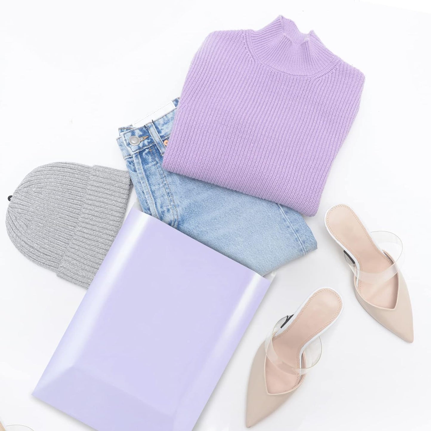 Metronic Poly Mailers 14.5x19 Large Poly Mailers 500 Pack Self-Seal Shipping Bags, Packaging Bags, Shipping Envelopes, Packaging for Small Business, Boutique, Clothing Lilac Purple