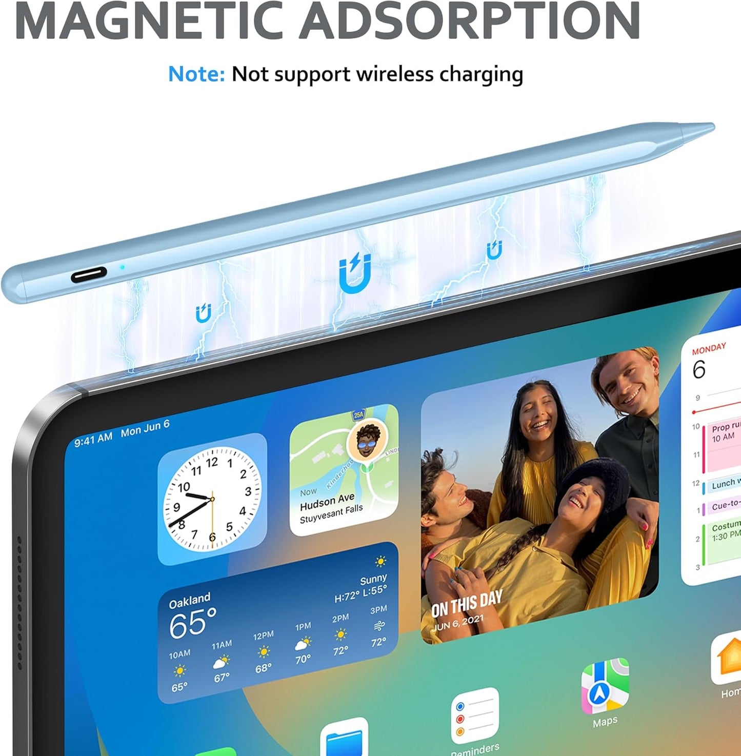 Stylus Pens for Touch Screen, DRYMOKINI Stylist Pen Compatible for Android and iOS Tablet/Phones, Rechargeable Universal Stylus Pencil Compatible for A-pple/i-Pad/Phone Tablet, Blue