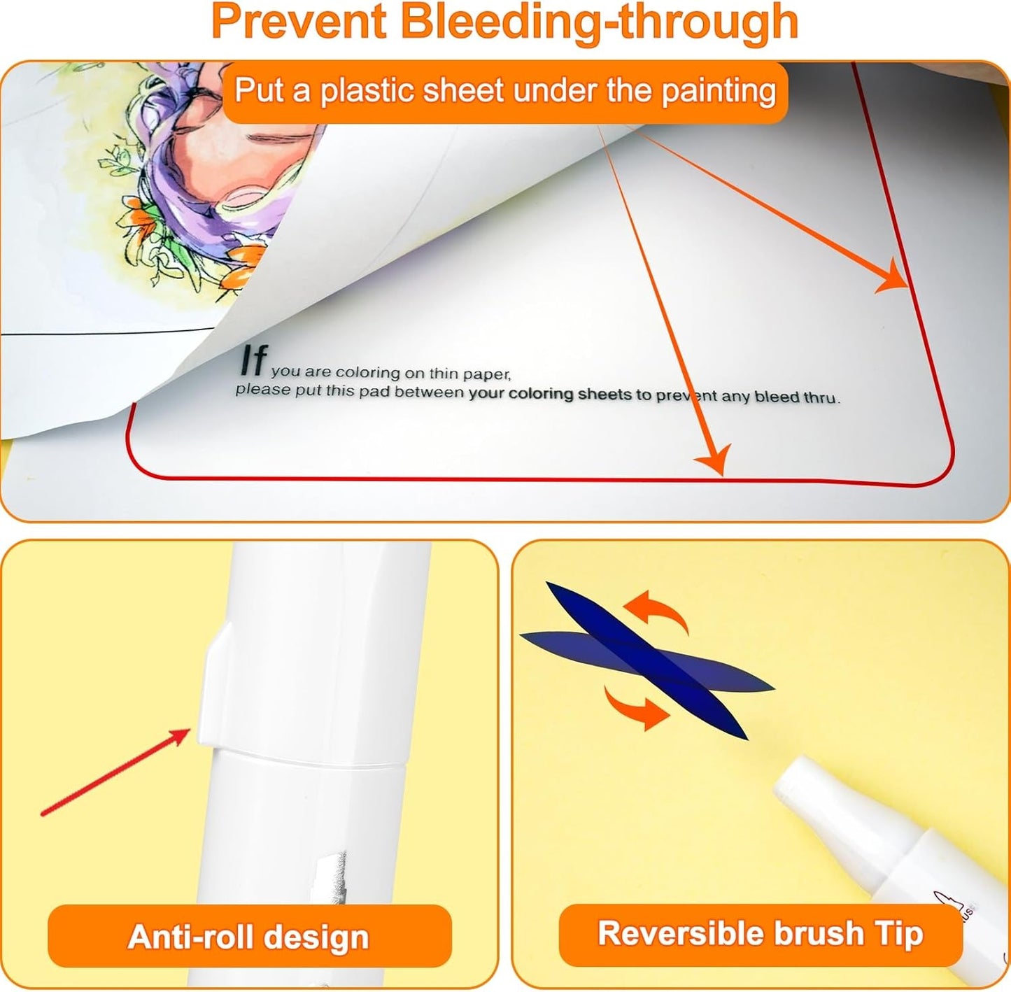 SFAIH Alcohol Markers Brush Tip & Fine Tip - 49 Colors Double Tipped Art Markers for Adult Coloring Books Illustration, Gifts for Artist Adult - Refillable Alcohol-based Ink