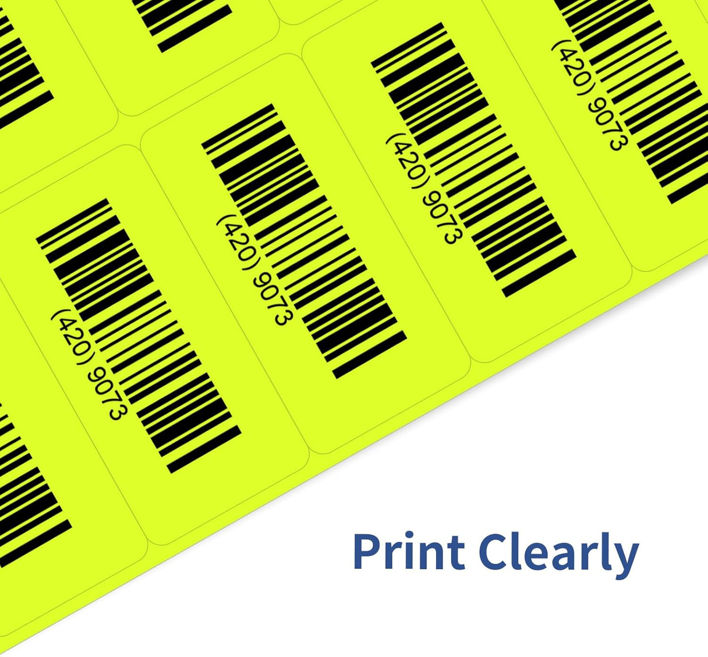 Shipping Labels Stickers, 2"×4" Printable Mailing Label for Laser/Inkjet Printing- Matte, Permanent Adhesive Labels Stickers (Fluorescent Yellow)