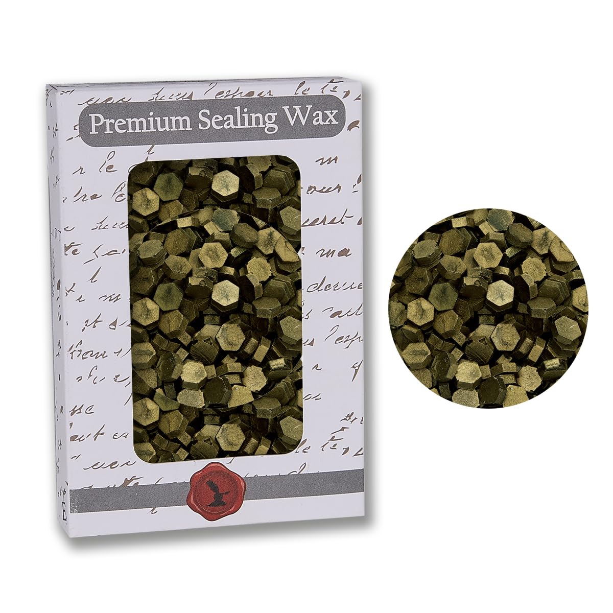 Premium Sealing Wax Beads 2 OZ.-350 pcs + Moss Green